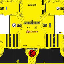 The new bvb shirt combines the traditional yellow and black in a. Borussia Dortmund 2019 2020 Kit Dream League Soccer Kits Kuchalana