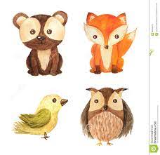 Watercolor Forest Animal Children Illustration Illustration About Colorful Element Cartoon Brown Desi In 2021 Animal Drawings Animal Illustration Animal Paintings