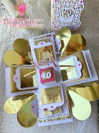 Happy Birthday Exploding Box With Photo Slots Explosion Photo Etsy Exploding Box Card Exploding Boxes Photo Box