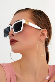 ModaLand Evony Gold White Black Sunglasses- Trendyol