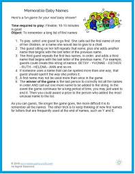 Popular baby boy names by letter. Our New Baby Shower Games Are Sure To Add Fun To Your Party