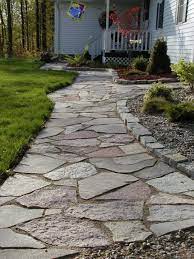 Amazing Diy Slate Patio Design And Ideas 32 Onechitecture Pathway Landscaping Front Walkway Landscaping Backyard Landscaping