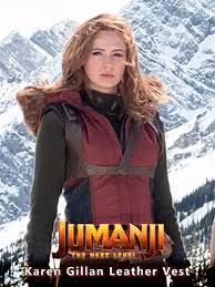 The next level, the gang is back but the game has changed. Ruby Roundhouse Jumanji The Next Level Karen Gillan Leather Vest Jumanji Karen Gillan Karen Gillan Ruby Roundhouse
