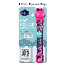 Blueberry Pet Pack Of 1 Cat Collar Pyramid Shape Designer