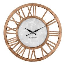 Vector grunge abstract background with antique clocks. Large Cut Out Roman Numeral Wall Clock Wooden Barker Stonehouse
