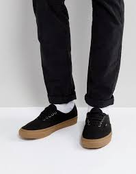 Black And Gum Vans Vans Authentic Gum Sneakers In Black Va38emlpt Sneakers Men Black Vans Sneakers