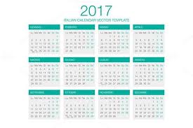 Italian Calendar Vector 2017 Calendar Vector Calendar Stationery Templates