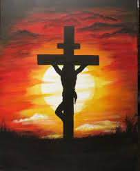 Jesus Christ On The Cross Painting 16 X 20 By Paintandknit316 Cross Paintings Cross Canvas Paintings Christian Canvas Paintings
