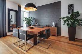 2lg studios a bright hue is the easiest way to make a statement in a small space. 20 Beautiful Dining Rooms With Black Accent Walls Home Design Lover