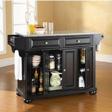 Asked by tim april 4, 2021. Crosley Furniture Alexandria Solid Granite Top Kitchen Cart Or Island In Black Classic Cherry Or White Finish Kitchensource Com