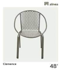 alinea decoration clemence fauteuil de jardin empilable en acier vert cedre fauteuil jardin mobilier jardin cedre