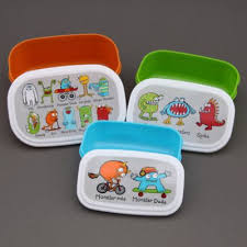 3 Boites A Gouter Ou Dejeuner Enfants Sans Bpa Monstres Tyrrell Katz Pour Le Dejeuner Ou Le Gouter A L Ecole A La Creche Boite A Gouter Boite Repas Enfant