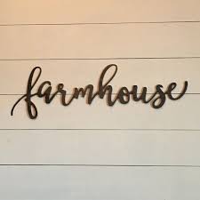 Farmhouse Metal Word Sign 28 5 X 8 5 Gallery Wall Sign Metal Words Wall Signs Metal Signs