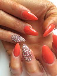 Cnd Acrylic With Cnd Shellac Desert Poppy Swarovski Crystals Cnd Shellac Colors Shellac Colors Cnd Shellac