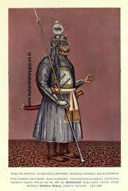 Adı mewari rana idi ve babür i̇mparatoru ekber 'den 1597 yılındaki ölümüne kadar mewar krallığına. Maharana Pratap Portrait With His Full Royal Titles Indian History History Guy Historical Facts
