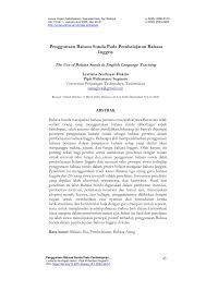 We did not find results for: Pdf Penggunaan Bahasa Sunda Pada Pembelajaran Bahasa Inggris