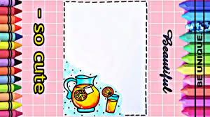 drawing to decorate notebook lemon cup تعليم الرسم تزيين دفاتر مدر decorate notebook notebook drawings