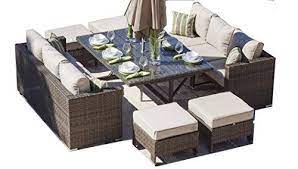 Rattan Outdoor Sofa Set Weave Modular Dining Set Outdoor Garden Furniture Conservatory Patio Furnit Outdoor Sofa Sets Garden Sofa Set Patio Furniture Pillows