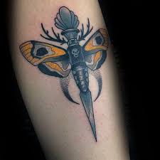Although they are different in looks, moths and butterflies share a very similar symbolism. 90 Moth Tattoos For Men Nocturnal Insect Design Ideas