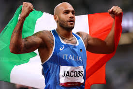 Italy's jacobs win shock gold in men's 100m. Mixmygfka8nfxm