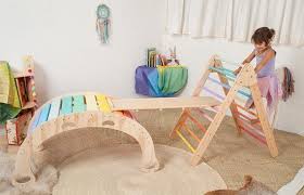 Climbing Furniture Rainbow Xxl Rocker And Pikler Triangle Set Toddler Climbing Equipment Cocuk Mobilyasi Cocuk Odasi Palet Mobilya