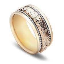 Wedding Ring 101 14k Gold Two Tone Antique Men S Wedding Band 10 Mm Antique Wedding Rings Mens Wedding Bands Antique Wedding Bands