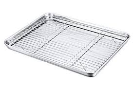 Baking Sheet And Rack Set P P Chef Stainless Steel Cookie Sheet Baking Pan Tray With Cooling Rack Rectangle 16 Stainless Steel Cookie Sheet Tray Baking Pans