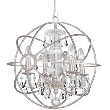 Crystorama 9025 Os Cl S Solaris Olde Silver Clear Swarovski Strass Mini Chandelier Light Cry 9025 Os Cl S