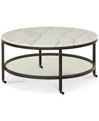If a coffee table with wheels is the thing you want, make sure that the wheels can be locked so it doesn't roll. Furniture Stratus Round Coffee Table Created For Macy S Reviews Furniture Macy S