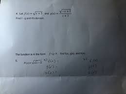 Check spelling or type a new query. 4 Let F X Vx 5 And G X X 3 Find F G And It S Chegg Com