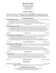 resume brett shuler construction
