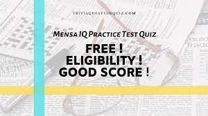 Apr 10, 2021 · ocean trivia questions give knowledge on the ocean around the world. Mensa Iq Practice Test Quiz Free Eligibility Good Score Trivia Qq