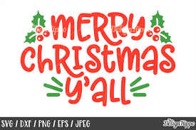 Download Merry Christmas Y All Svg Mistletoe Png Dxf Cut Files 162089 Cut Files Design Bundles