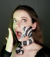 Alienesque 👽 This is a recreation of @gabxxrielle 's look Products:  @inglot_cosmetics white eyeliner gel @makeupbymario master mattes eyeshadow  palette for shading and eyes @toofaced born this way foundation in seashell  @narsissist