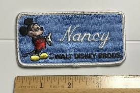 Walt Disney Productions Mickey Mouse Souvenir Name NANCY Embroidered Patch  Badge