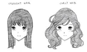Straight And Curly Manga Hair Manga Hair Manga Drawing How To Draw Anime Hair