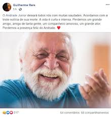 Corpo do ator Andrade Junior será enterrado na tarde deste domingo