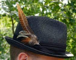 Mens Hat Feathers Etsy