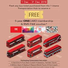 Check the bus schedule and the bus stations of all companies, see us and international bus routes and book your cheap ticket online with checkmybus. 1utamashoppingcentre On Twitter Did You Know That 1utama Is A Convenient Neighbourhood Transportation Hub From 1 31 Dec 2018 Flash Any Bus Coach Ticket Bus And Receive A Free 5 Year Onecard Membership