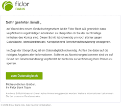 Das registrieren war etwas holprig, da es nur beim zweiten versuch funktionierte. Fidor Bank Gefalschte Mail Uberprufung Ihrer Identitat Ist Phishing