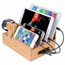 Multi Device Charging Station Dock Organizer Multiple Finishes Available For Laptops Tablets Phone Charging Station Charging Station Charging Station Diy