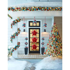 Red Metal Bow From Home Depot Outdoor Christmas Tree Decorations Outdoor Christmas Christmas Door Decorations