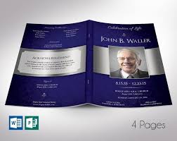 Dignity Funeral Program Word Publisher Template 4 Pages Etsy In 2020 Funeral Programs Funeral Program Template Publisher Templates
