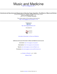 Tes pertama di guntner : Pdf Emotional And Neurohumoral Responses To Dancing Tango Argentino The Effects Of Music And Partner