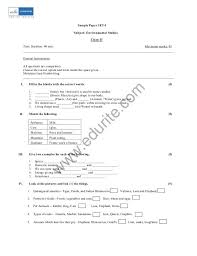 W W W Edurite Com Sample Paper Set I Subject Environmental Studies Class Ii Time Duration 90 Min Word Problems Sample Paper Environmental Studies