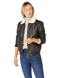 Levi S Women S Faux Leather Sherpa Aviator Bomber Jacket Https Www Amazon Com Dp B07fmbv1zv Ref Cm S Denim Jacket Women Girls Bomber Jacket Bomber Jacket