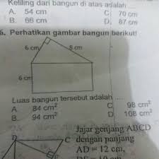 L = ½ x a x t. Luas Bangun Tersebut Adalah Gabungan Antara Segitiga Dan Persegi Panjang Brainly Co Id