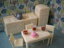 Original Kitchen Vintage 60s Marx Plastic Dollhouse Kitchen Set Dollhouse Furniture Sets Dollhouse Furniture Dollhouse Kitchen Furniture