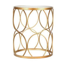 Gold Circles Mirrored Side Table Gold Circle Mirror Mirrored Side Tables Gold Side Table