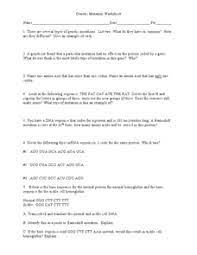 Students will learn the importance of genetic variation, how mutations can occur, differences between various types of mutations, and they will be. Frameshift Mutation Lesson Plans Worksheets Reviewed By Teachers